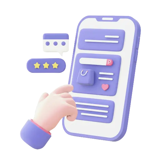 Mobile app interface on Android and iOS devices