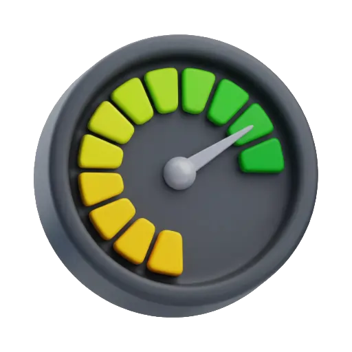 Performance dashboard showing sub-second load times